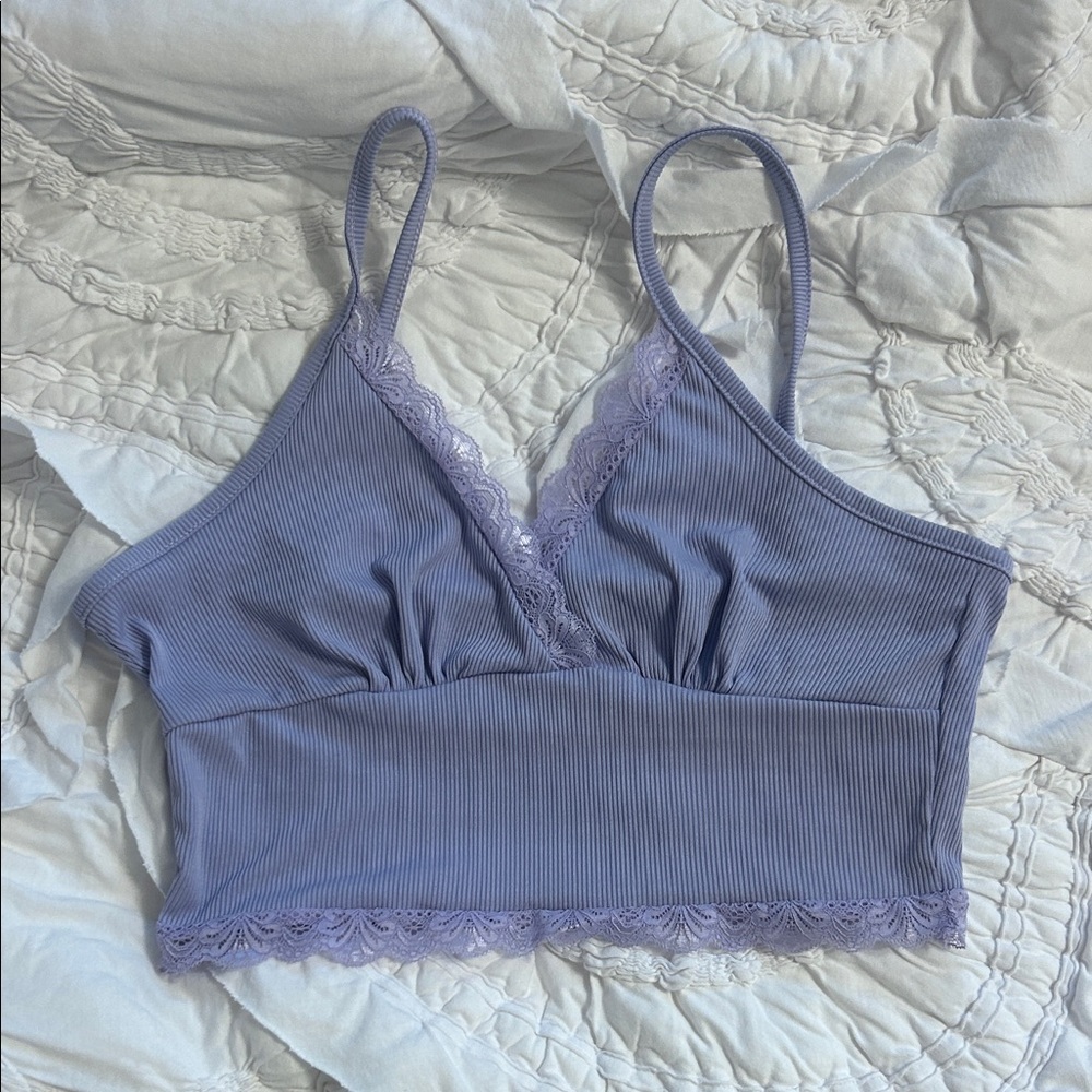 Francesca's Collections Purple Lace Bralette